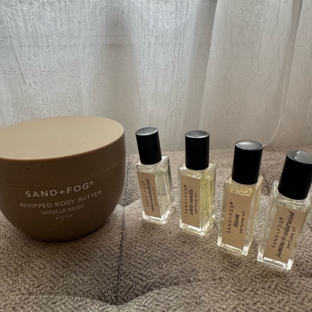 SAND+FOG Vanilla Musk Whipped Body Butter and Fragrance Collection